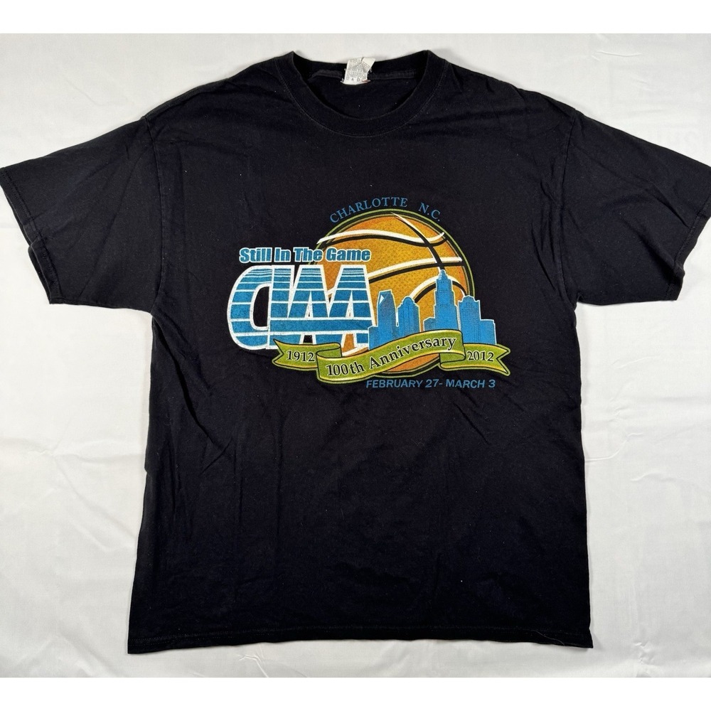 2012 CIAA Basketball 100th Anniversary Charlotte NC Graphic T-Shirt Mens Large